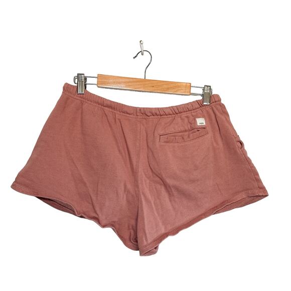 Vuori Sunnyside Pull On Cotton Drawstring Relaxed Mini Shorts Burnt Clay Large - Picture 4 of 15